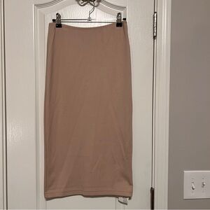 American Apparel Tan Pencil Skirt